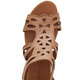 Sandaletten & Pantoletten - Andrea Conti, modische Damen-Sandalen, aus Leder, in Größe 036 bis 041, in Farbe SILBER – Farbe COGNAC – Ansicht 2
