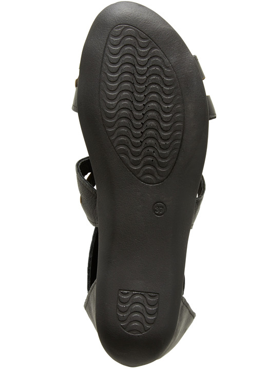 Sandaletten & Pantoletten - Andrea Conti, modische Damen-Sandalen, aus Leder, in Größe 036 bis 041, in Farbe SILBER Ansicht 6