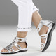 Sandaletten & Pantoletten - Andrea Conti, modische Damen-Sandalen, aus Leder, in Größe 036 bis 041, in Farbe SILBER – Farbe SILBER – Ansicht 3
