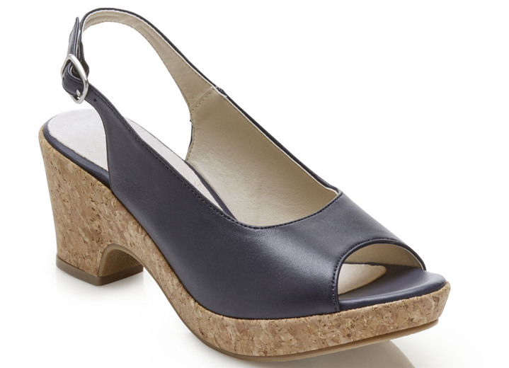 - Sandalette mit verstellbarer Fersenschließe, in Größe 035 bis 041, in Farbe MARINE