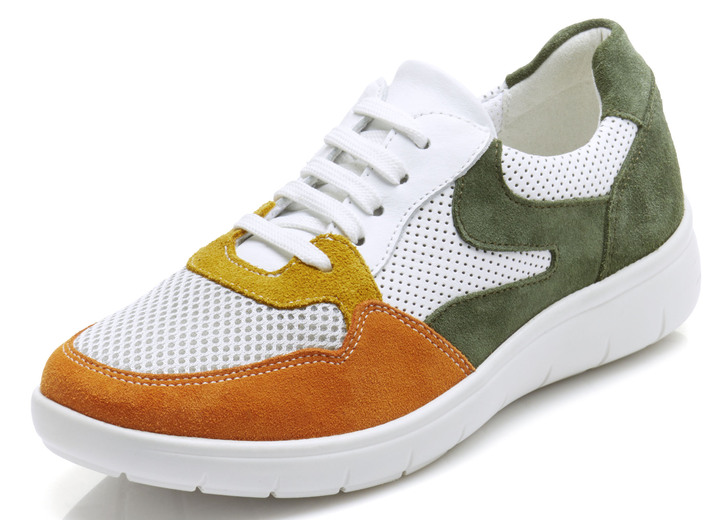 Komfortschuhe - Toosoft Sneaker im Materialmix, in Größe 036 bis 042, in Farbe ORANGE-KOMBI Ansicht 1