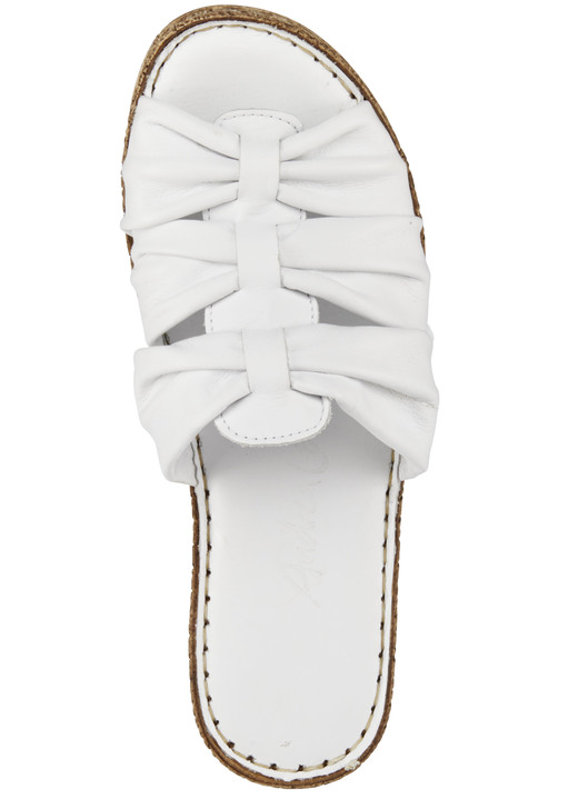 Sandaletten & Pantoletten - Andrea Conti Schlauchriemchen-Pantolette aus Nappaleder, in Größe 036 bis 042, in Farbe WEISS Ansicht 2