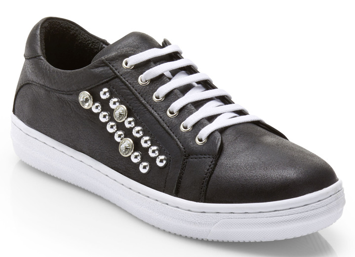 - Sneaker mit trendigen Ziernieten, in Größe 036 bis 042, in Farbe SCHWARZ Ansicht 1