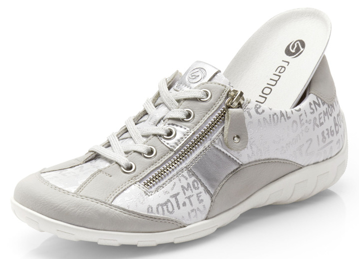Komfortschuhe - Remonte Sneaker mit bedruckten Besätzen, in Größe 036 bis 043, in Farbe HELLBLAU-SILBER Ansicht 8