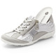 Komfortschuhe - Remonte Sneaker mit bedruckten Besätzen, in Größe 036 bis 043, in Farbe HELLBLAU-SILBER – Farbe HELLGRAU-WEISS – Ansicht 2