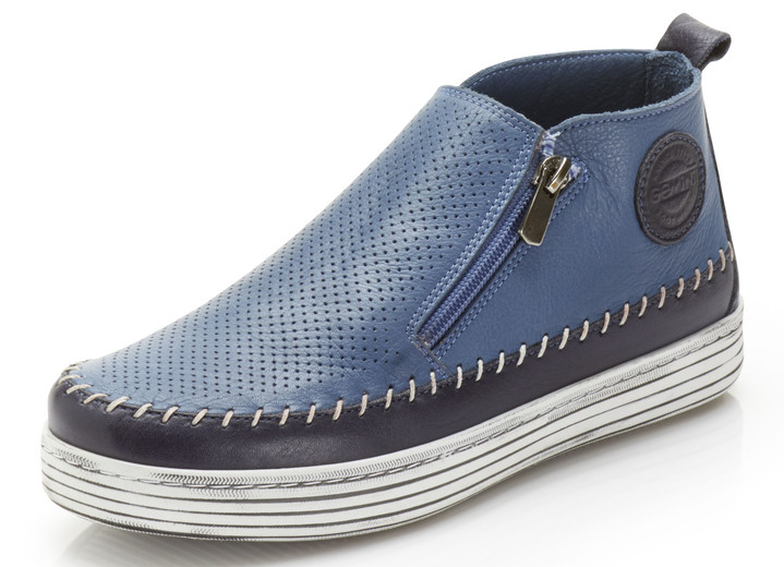 Komfortschuhe - Gemini Bootie mit Zierperforation, in Größe 036 bis 042, in Farbe JEANS Ansicht 1