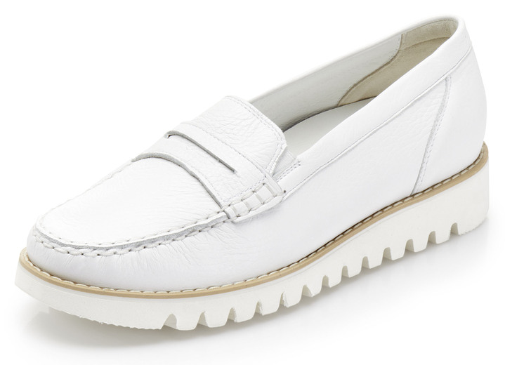 - Waldläufer Slipper mit seitlichen Gummizügen, in Größe 3 1/2 bis 8, in Farbe WEISS Ansicht 1
