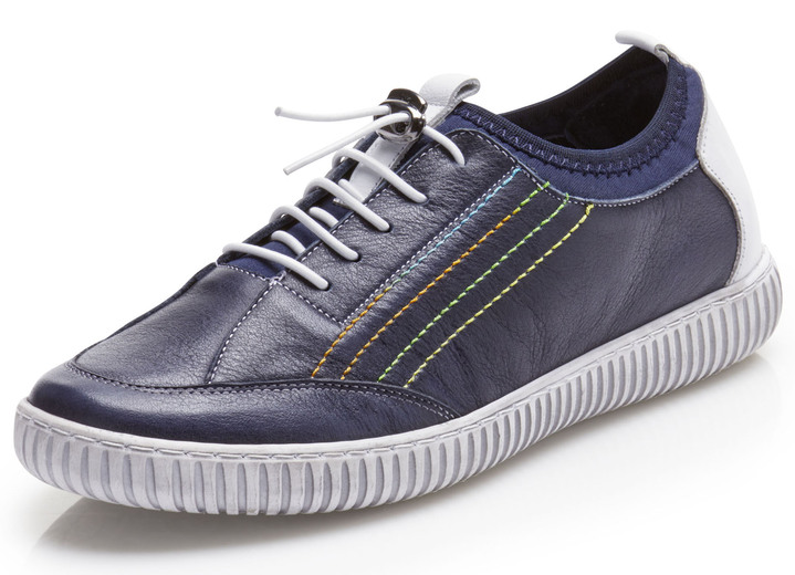 Komfortschuhe - Gemini Sneaker mit elastischem Textilmaterial , in Größe 036 bis 042, in Farbe MARINE Ansicht 1