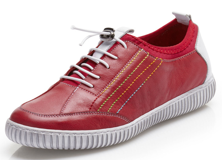 Komfortschuhe - Gemini Sneaker mit elastischem Textilmaterial , in Größe 036 bis 042, in Farbe ROT Ansicht 1