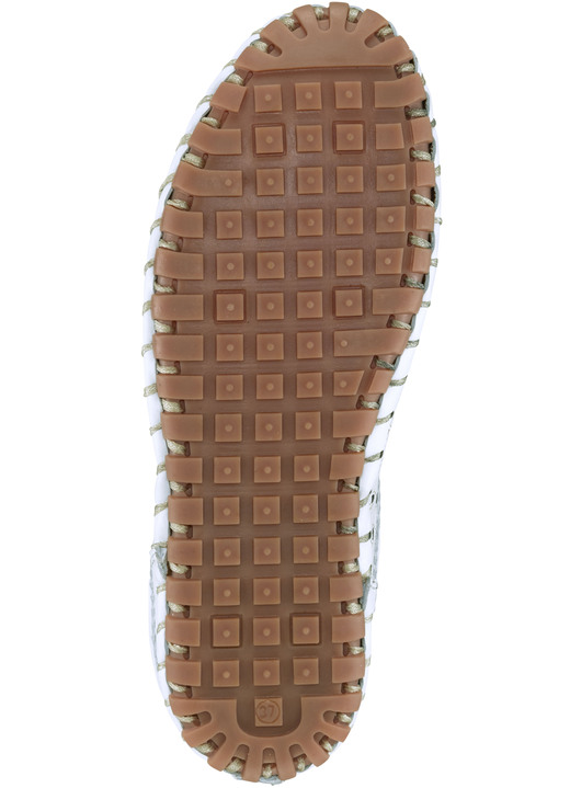 Komfortschuhe - Gemini, sommerlicher Damen-Sabot, Weite G, mit herausnehmbarem Fußbett, in Größe 036 bis 042, in Farbe WEISS Ansicht 4