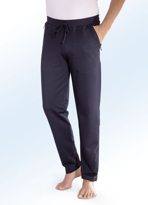 Freizeitmode & Bademäntel - Hose mit komfortablem Dehnbund Freizeitmode & Bademäntel - Hose mit komfortablem Dehnbund, in Größe 024 bis 062, in Farbe MARINE