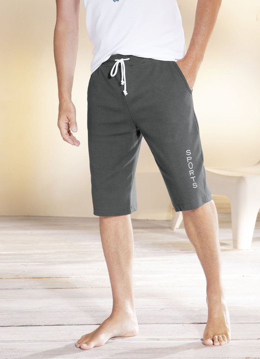 Freizeitmode & Bademäntel - Bermuda mit breitem Bund in 4 Farben, in Größe 048 bis 062, in Farbe SCHWARZ Ansicht 4