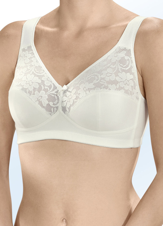 Soft-BH - Zweierpack Susa BH mit Baumwolle, in Größe 075 bis 105, in Cup D, in Farbe 1X WEISS-ROSÉ, 1X WEISS Ansicht 6