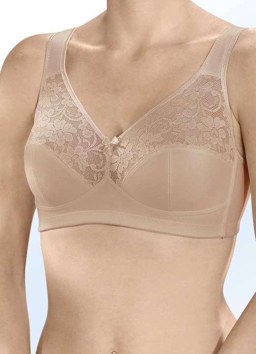 Soft-BH - Zweierpack Susa BH mit Baumwolle, in Größe 075 bis 105, in Cup D, in Farbe 1X WEISS-ROSÉ, 1X WEISS Ansicht 7