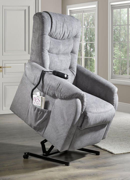 TV- & Relaxsessel - TV-Sessel mit Rollen und Federkern, in Farbe HELLBRAUN, in Ausführung manuell verstellbar Ansicht 5