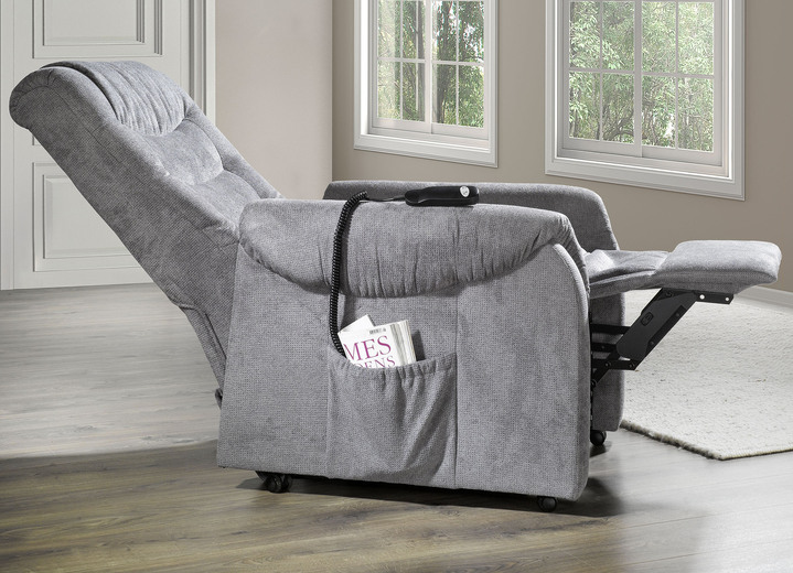 TV- & Relaxsessel - TV-Sessel mit Rollen und Federkern, in Farbe HELLBRAUN, in Ausführung manuell verstellbar Ansicht 6