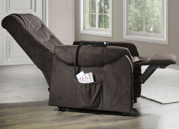 TV- & Relaxsessel - TV-Sessel mit Rollen und Federkern, in Farbe HELLBRAUN, in Ausführung manuell verstellbar Ansicht 9