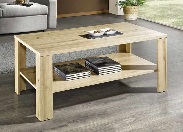 Couchtische - Couchtisch mit großer Ablagefläche, in Farbe WEISS, in Ausführung rechteckig Ansicht 3