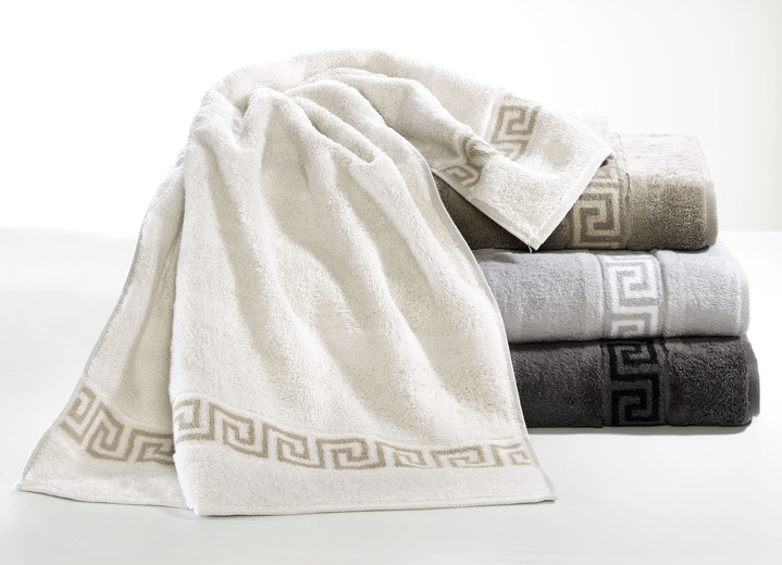 Handtücher - Frottier-Serie aus Baumwolle, in Größe 200 (1 Handtuch, 50/100 cm) bis 204 (1 Duschtuch, 80/150 cm), in Farbe ANTHRAZIT