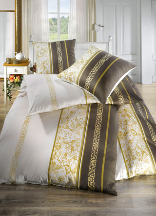 Bettwäschegarnituren - Pflegeleichte Bettwäsche-Garnitur aus 100% Mako-Baumwolle, in Größe 112 (80/80 cm + 135/200 cm) bis 121 (Kissenbezug, 40/80 cm), in Farbe LILA