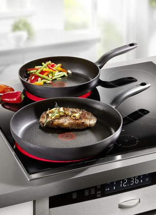 - Tefal Edelstahl-Pfannen, 2-teilig, in Farbe SCHWARZ – Farbe SCHWARZ – Ansicht 