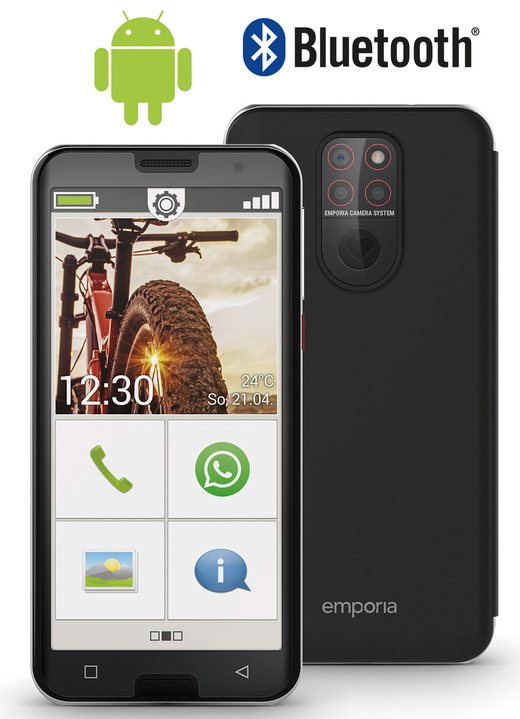 Smartphones & Telefone - Smartphone Emporia.5 mit großem Display, in Farbe SCHWARZ Ansicht 1