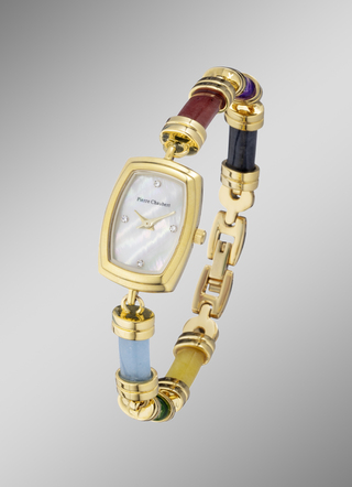 Damenuhr mit Armband aus Jade in Multicolor