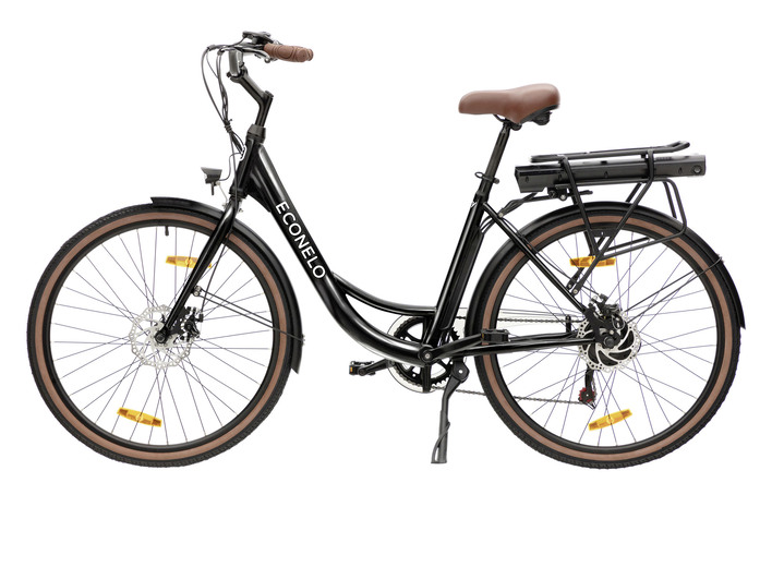 Mobilität - Fahrradfahren ohne Kraftanstrengung mit dem Econelo City-E-Bike, in Farbe SCHWARZ Ansicht 1