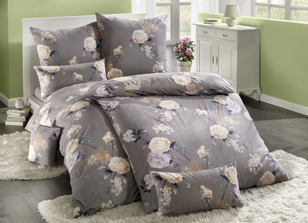 Bettwäschegarnituren - Microfaser Bettwäsche-Garnitur mit Reißverschluss, in Größe 112 (80/80 cm + 135/200 cm) bis 912 (10-teiliges Sparset), in Farbe LIND