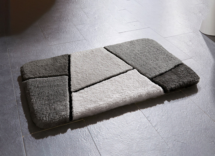 Badgarnituren - Farbenfrohe Badgarnitur mit rutschhemmender Rückseite Ansicht 6 Badgarnituren - Farbenfrohe Badgarnitur mit rutschhemmender Rückseite, in Größe 100 (Vorleger halbrund, 50/ 80 cm) bis 110 (Hänge-WC-Garnitur 2-teilig), in Farbe GRÜN Ansicht 6