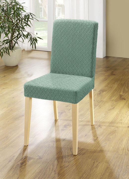 Sessel- & Sofaüberwürfe - Stretchbezüge mit schöner Strukturierung, in Größe 101 (Sesselbezug) bis 115 (Stuhlbezüge, 4er-Set), in Farbe ZIEGELROT Ansicht 28