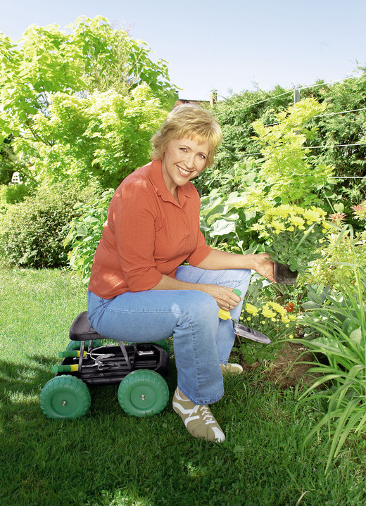 Gartenpflege - Rollsitz mit stabilem Stahlrohrgestell, in Farbe GRÜN-SCHWARZ Ansicht 1