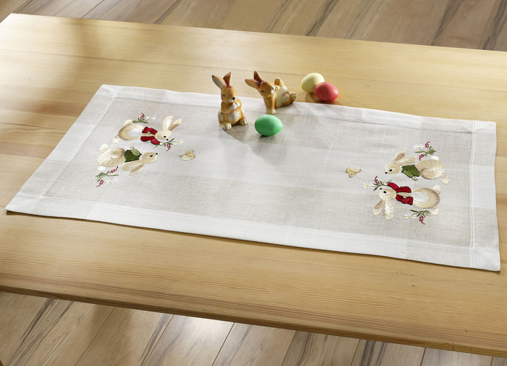 Tischdecken - Tisch- und Raumdekoration, in Größe 102 (Läufer, 40/ 85 cm) bis 404 (Kissenbezug, 40/ 40 cm), in Farbe SEKT-BUNT Ansicht 3