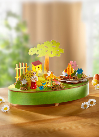 Ostern - Bezaubernde Spieluhr aus Holz, in Farbe BUNT
