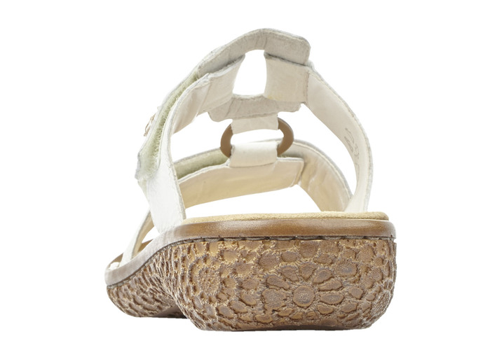 Komfortschuhe - Rieker, modische Damen-Pantoletten, Weite H, mit Klettverschluss, in Größe 036 bis 042, in Farbe WEISS Ansicht 4