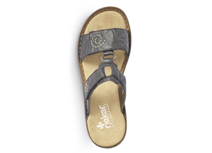 Komfortschuhe - Rieker, modische Damen-Pantoletten, Weite H, mit Klettverschluss, in Größe 036 bis 042, in Farbe WEISS Ansicht 10