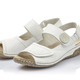Komfortschuhe - Rieker, bequeme Damen-Sandalen, Weite H, mit herausnehmbarem Fußbett, in Größe 036 bis 042, in Farbe WEISS – Farbe WEISS – Ansicht 2