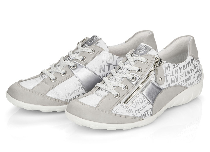 Komfortschuhe - Remonte Sneaker mit bedruckten Besätzen, in Größe 036 bis 043, in Farbe HELLBLAU-SILBER Ansicht 9