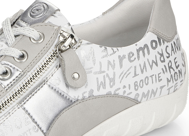 Komfortschuhe - Remonte Sneaker mit bedruckten Besätzen, in Größe 036 bis 043, in Farbe HELLBLAU-SILBER Ansicht 10