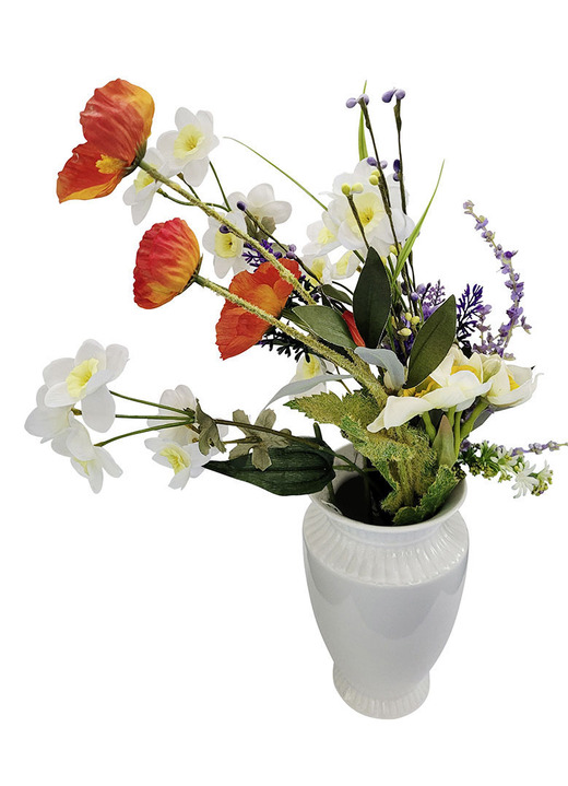 Kunst- & Textilpflanzen - Blütenzweig aus Kunst- und Texxtilmaterial, in Farbe BUNT Ansicht 1