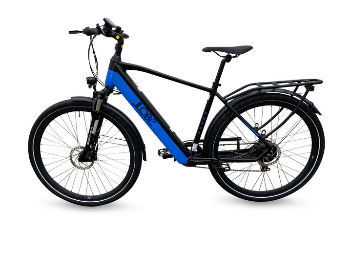 Mobilität - Elektro Trekkingbike LLobe Yukon mit Aluminiumrahmem, in Farbe GRAU-BLAU, in Ausführung Herren-Trekkingbike Ansicht 1