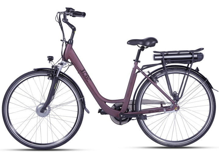 Elektromobilität - Llobe Akku-City-Bike mit Aluminiumrahmen, in Farbe ROT, in Ausführung 36 V/8Ah Akku, Reichweite ca. 70 km Ansicht 1