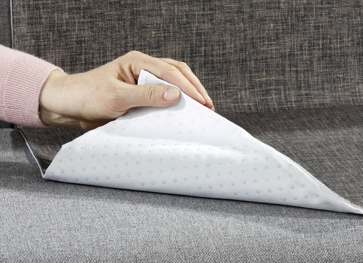 Sessel- & Sofaüberwürfe - Wohnaccessoires aus 100% Baumwolle, Unterseite 100% Schurwolle, in Farbe NATUR, in Ausführung Sesselschoner mit Anti-Rutsch-Beschichtung Ansicht 4