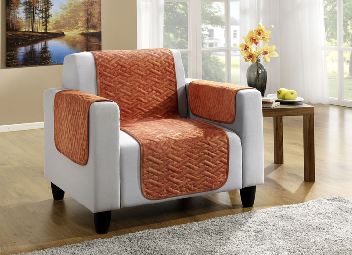 Sessel- & Sofaüberwürfe - Wohnaccessoires in Wildleder-Optik mit Anti-Rutsch-Rückseite, in Größe 101 (Sesselschoner, 50x150 cm) bis 865 (2 Armlehnenschoner, 50x 70 cm), in Farbe BORDEAUX Ansicht 3