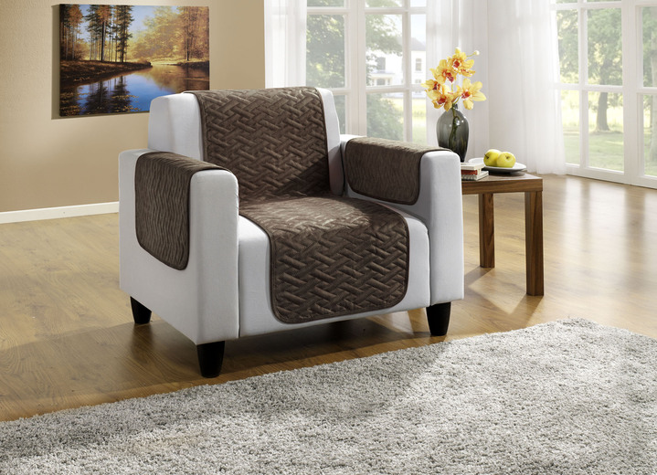 Sessel- & Sofaüberwürfe - Wohnaccessoires in Wildleder-Optik mit Anti-Rutsch-Rückseite, in Größe 101 (Sesselschoner, 50x150 cm) bis 865 (2 Armlehnenschoner, 50x 70 cm), in Farbe BORDEAUX Ansicht 9