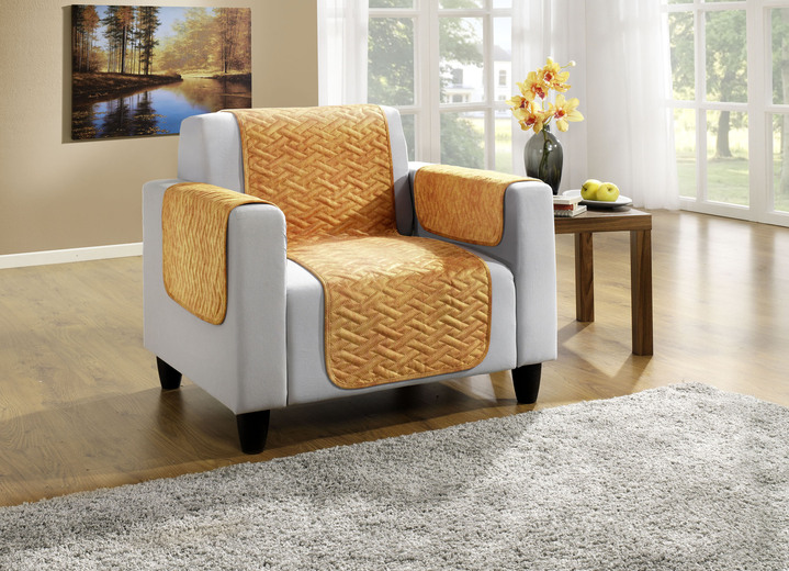 Sessel- & Sofaüberwürfe - Wohnaccessoires in Wildleder-Optik mit Anti-Rutsch-Rückseite, in Größe 101 (Sesselschoner, 50x150 cm) bis 865 (2 Armlehnenschoner, 50x 70 cm), in Farbe BORDEAUX Ansicht 8