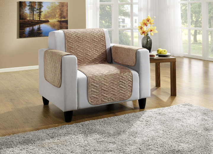 Sessel- & Sofaüberwürfe - Wohnaccessoires in Wildleder-Optik mit Anti-Rutsch-Rückseite, in Größe 101 (Sesselschoner, 50x150 cm) bis 865 (2 Armlehnenschoner, 50x 70 cm), in Farbe BORDEAUX Ansicht 6