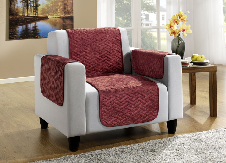 Sessel- & Sofaüberwürfe - Wohnaccessoires in Wildleder-Optik mit Anti-Rutsch-Rückseite, in Größe 101 (Sesselschoner, 50x150 cm) bis 865 (2 Armlehnenschoner, 50x 70 cm), in Farbe TERRA Ansicht 4