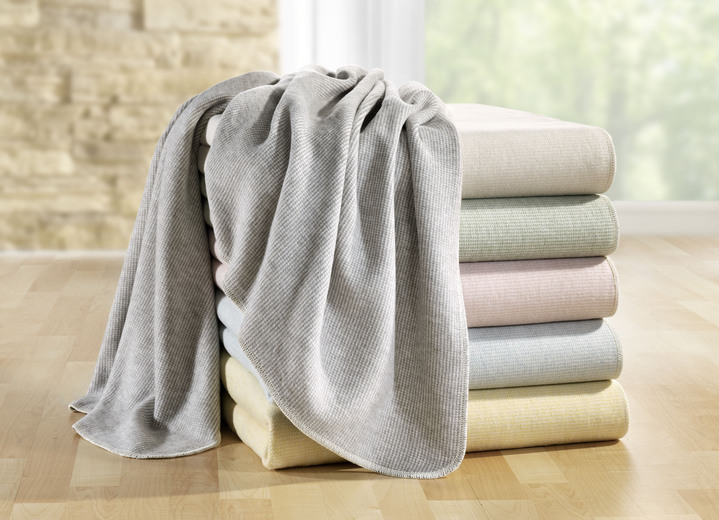 Decken - Komfortable Wohndecke aus Baumwolle, in Farbe NATUR Ansicht 1