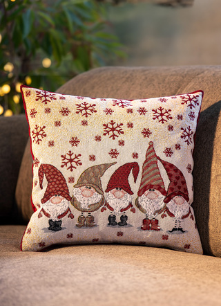 Kissenbezüge - Gobelin-Kissenbezug mit Wichtel-Motiven, in Farbe BUNT